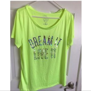 Aeropostale workout shirt - XL - Neon Green & HOLO